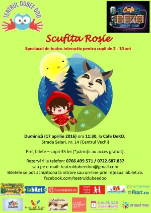 Scufita Rosie – spectacol de teatru interactiv pentru copii