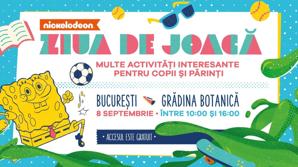 “Ziua de Joacă, o zi departe de televizor și tehnologie”, un eveniment organizat de Nickelodeon