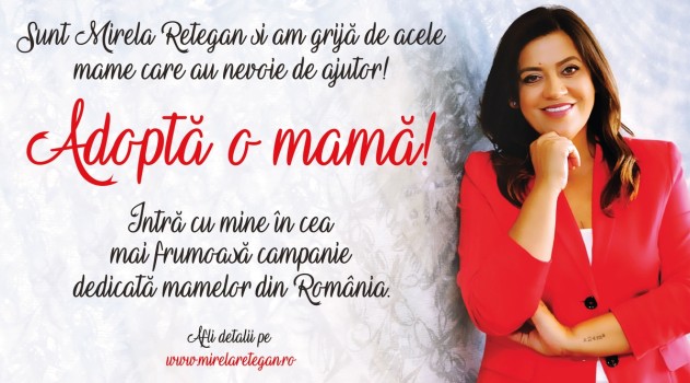 “Adoptă o mamă!”, o nouă campanie marca Mirela Retegan, dedicată mamelor din România
