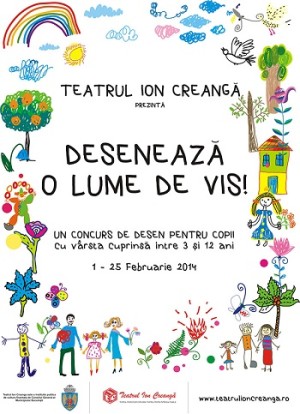 Concurs de desen pentru copii la Teatrul Ion Creanga